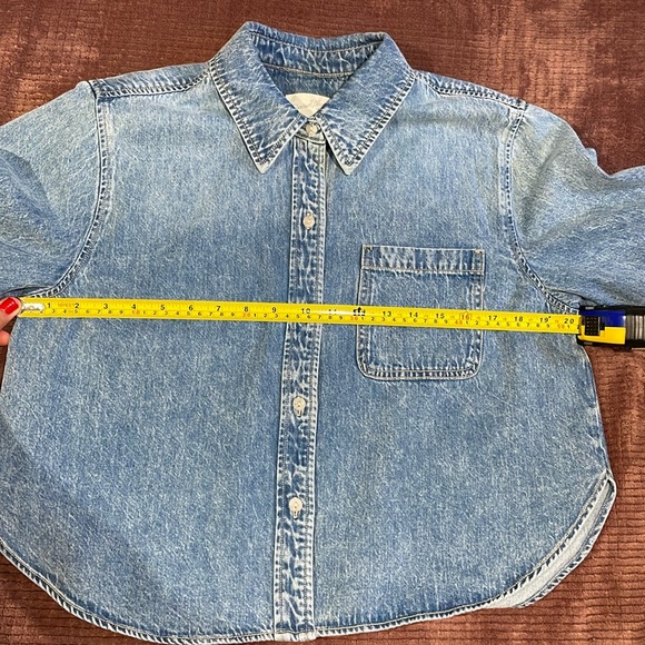 UNIVERSAL THREAD - Long Sleeve Collared Cropped Button-Down Shirt - Picture 11 of 11